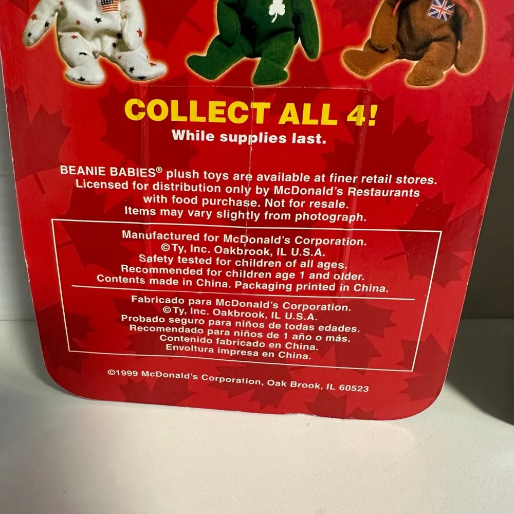 Ty Beanie Baby Maple Glory 1999 McDonald’s Collectable New in packaging Vintage